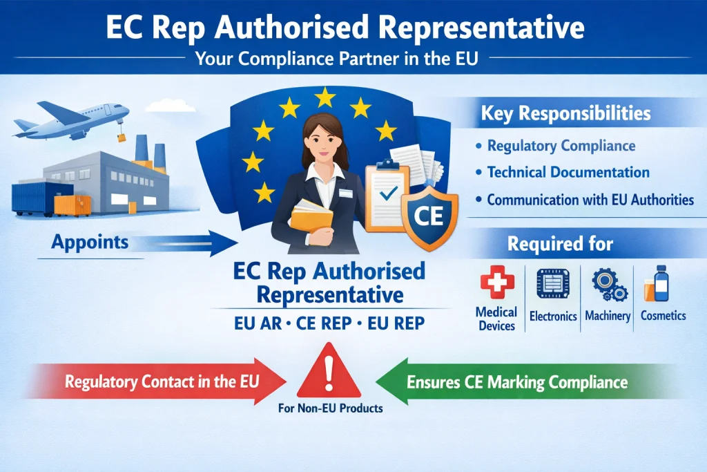 EU Authorised Representative (EU AR, EC REP, CE REP, EU REP & EAR): Complete Guide for Non-EU Manufacturers