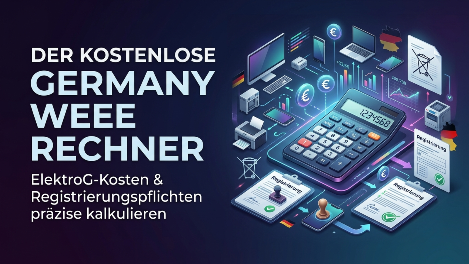 Der kostenlose Germany WEEE Rechner: ElektroG-Kosten & Registrierungspflichten präzise kalkulieren