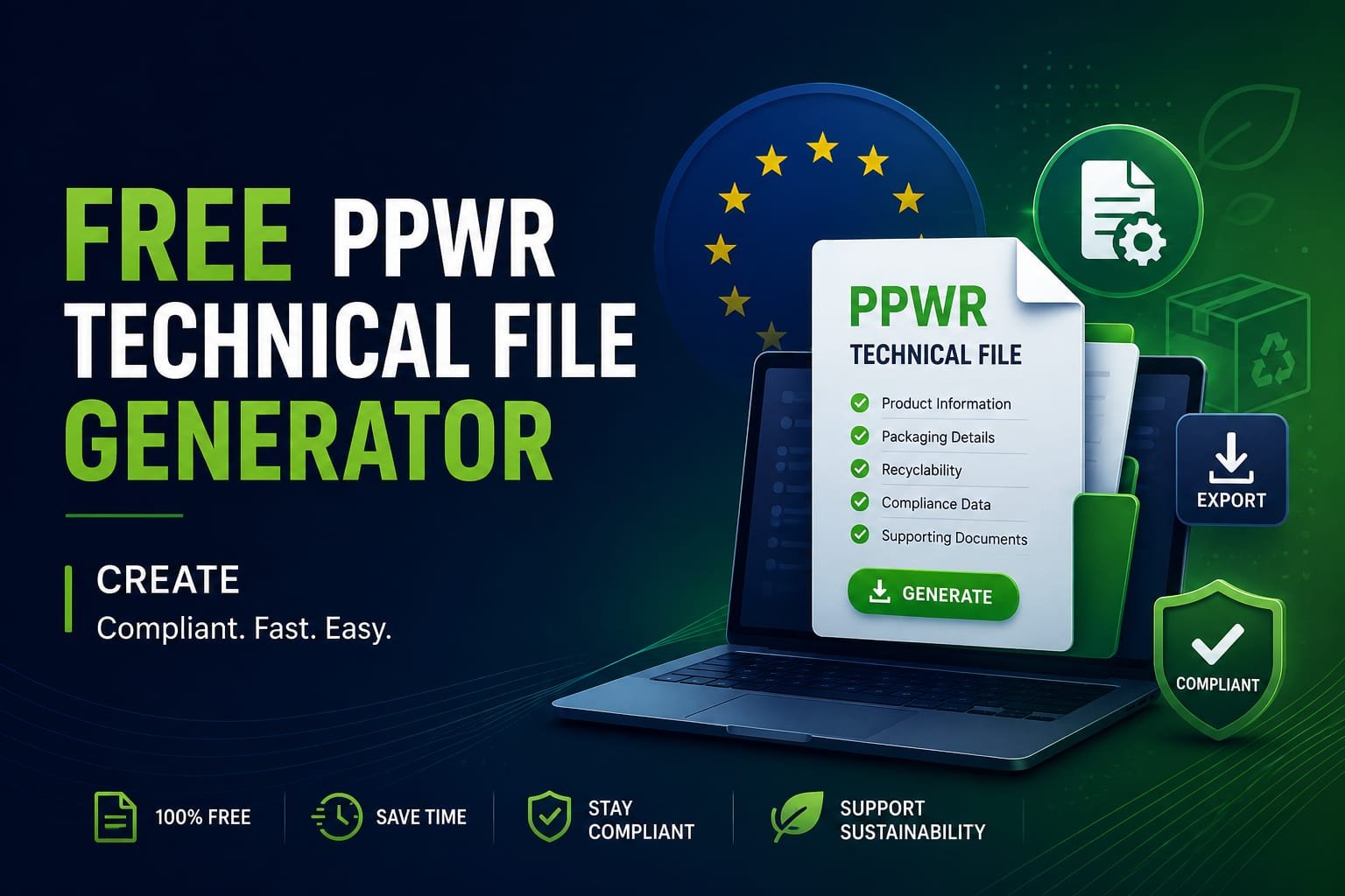 Free PPWR Technical File Generator | Create: Der ultimative Leitfaden für Ihre EU-Verpackungskonformität