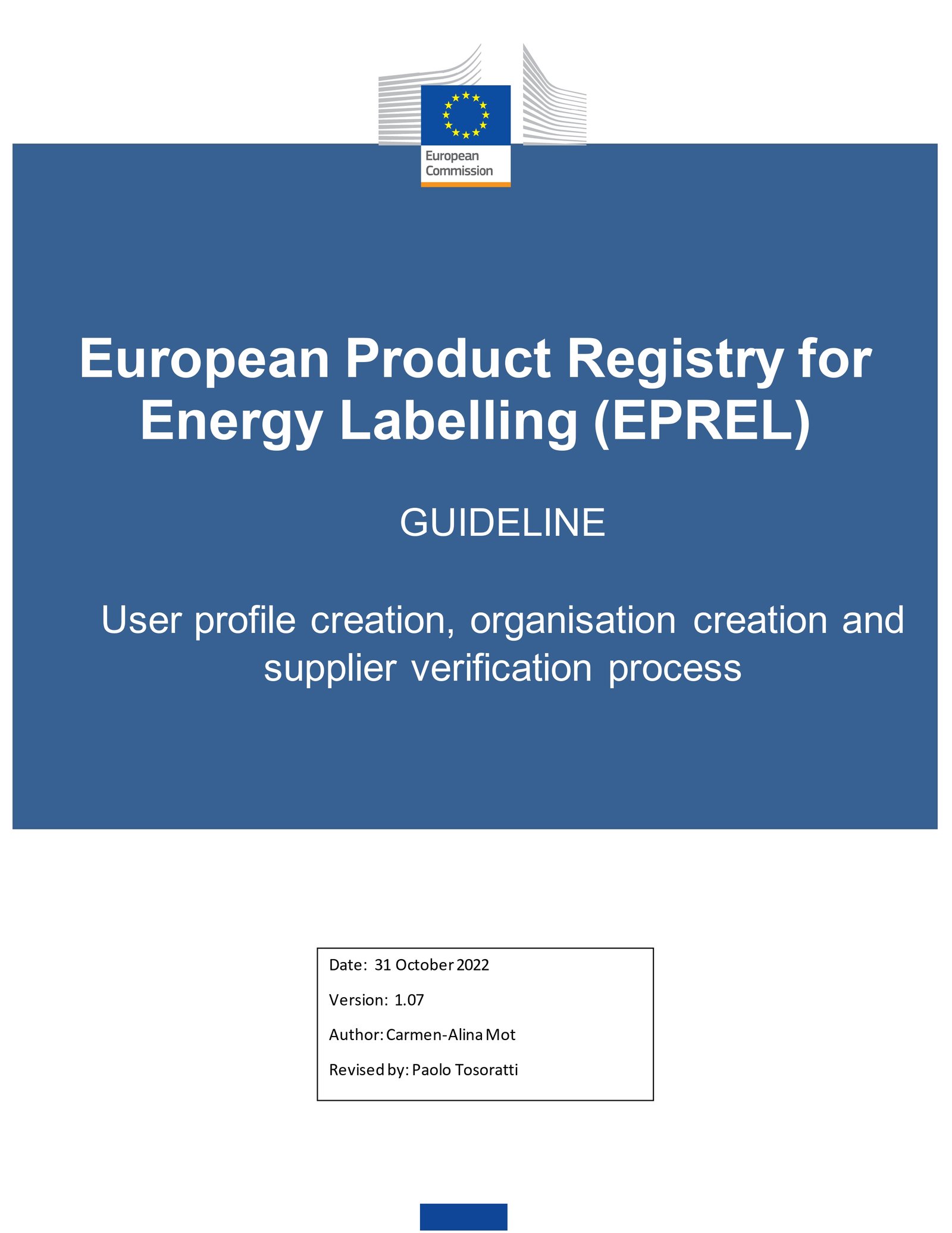 European Product Registry for Energy Labelling (EPREL)